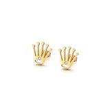 Gold Crown Stud Earrings