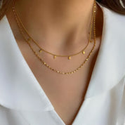 18k gold layered necklace 