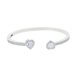 Silver Heart Bangle