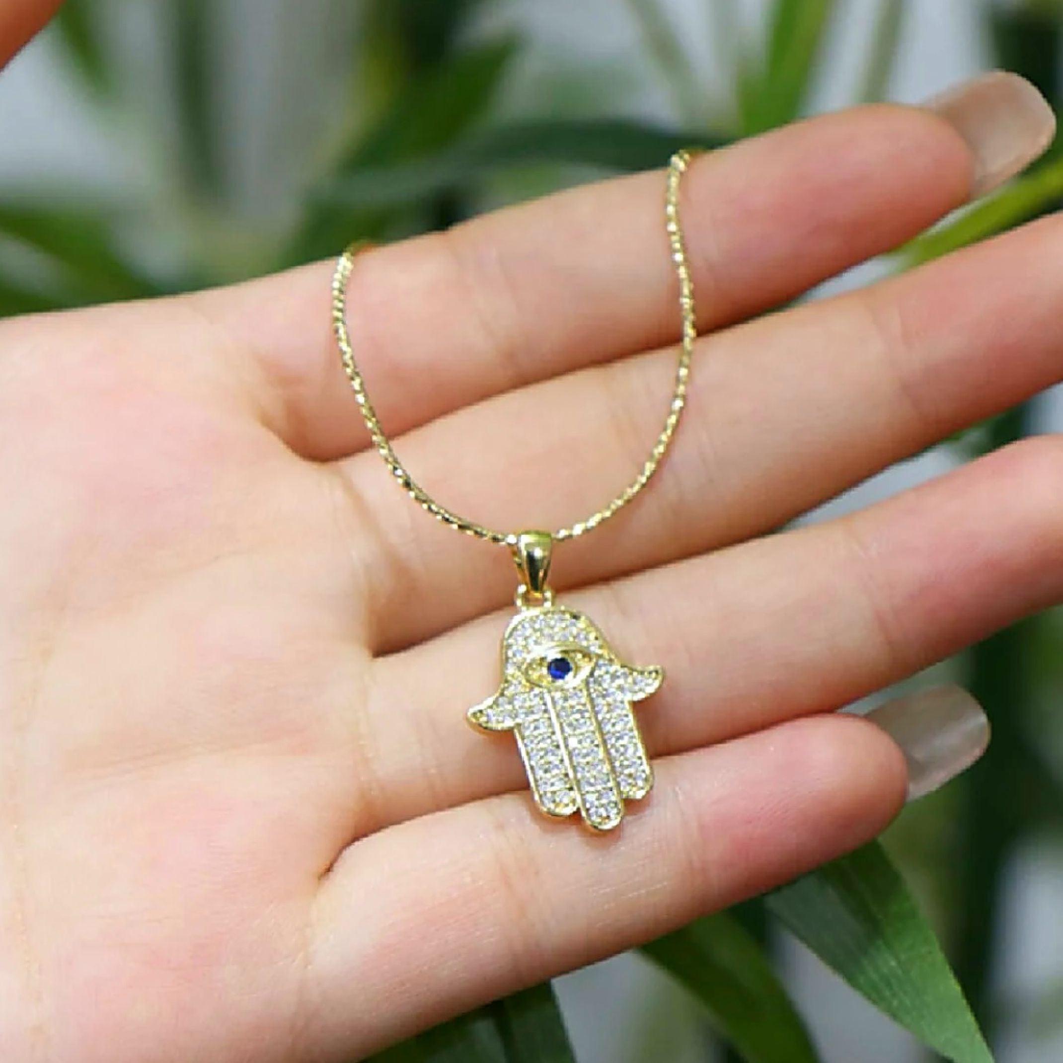 Hamsa hand necklace 