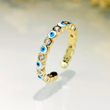 Evil Eye Ring Light Blue