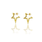 18ct Gold Plated Statement Star Stud Earrings