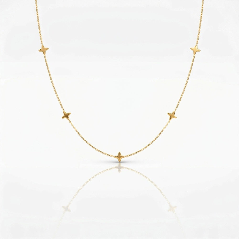18ct Gold Plated Dainty Star Necklace