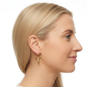 18ct Gold Plated Statement Star Stud Earrings
