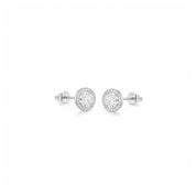Silver diamond stud earrings 