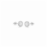 Lumière Halo Stud Earrings — Silver