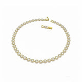 Lumière Halo Tennis Necklace — Gold