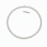 Lumière Halo Tennis Necklace — Silver