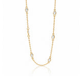 18ct Gold-Plated Teardrop Crystal Necklace