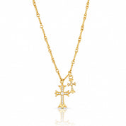 Double Cross Necklace