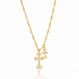 Double Cross Necklace