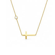 Dainty Gold Cross Necklace