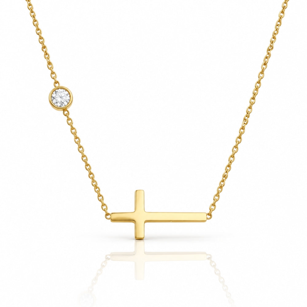 Dainty Gold Cross Necklace