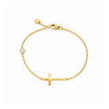 Dainty Gold Cross Bracelet