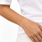 Dainty Gold Cross Bracelet