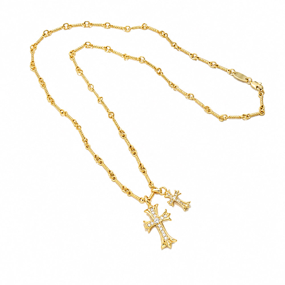 Double Cross Necklace