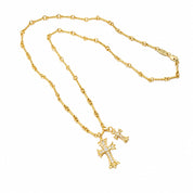 Double Cross Necklace