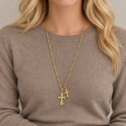 Double Cross Necklace