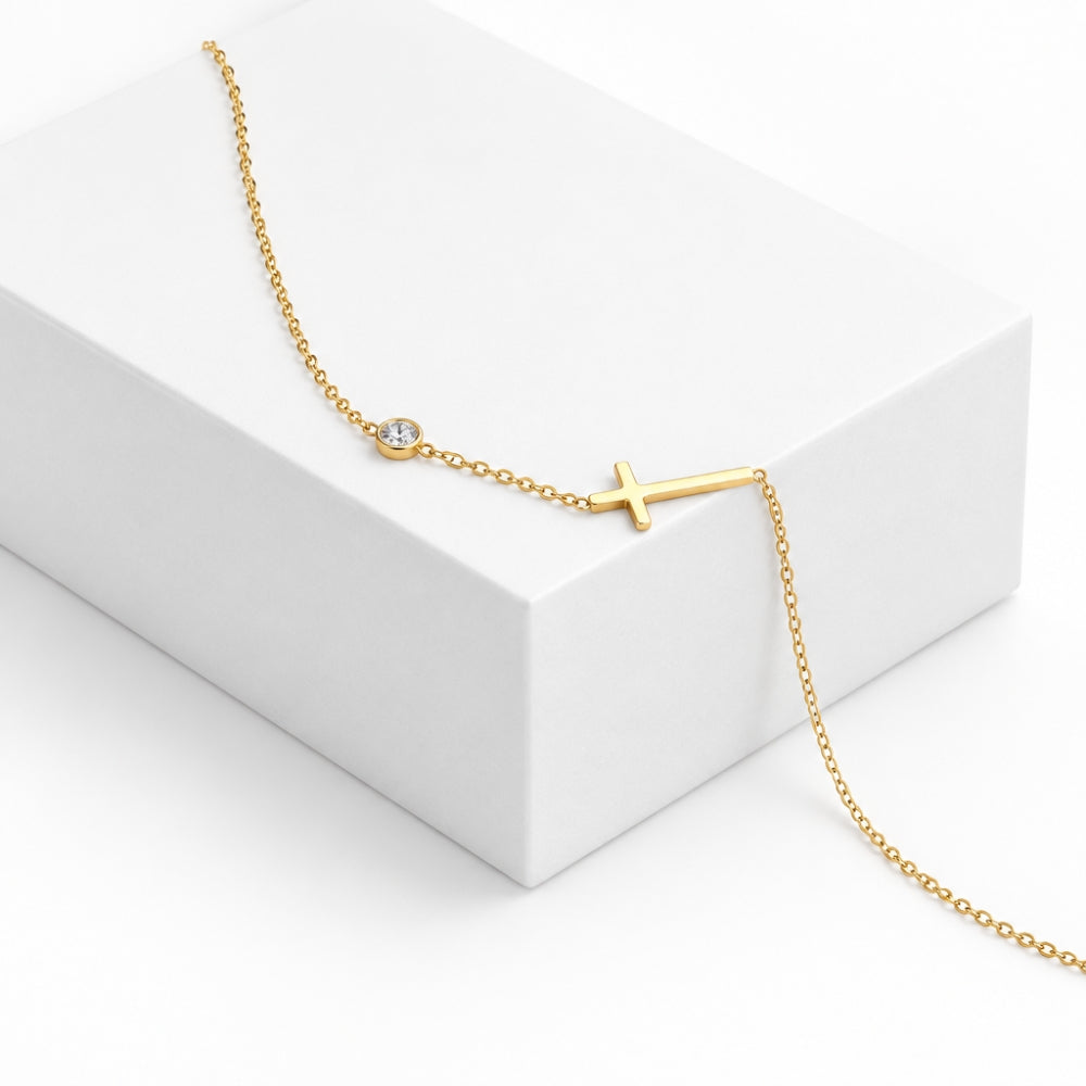 Dainty Gold Cross Necklace