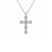 XO Cross Necklace | Silver