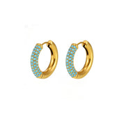 Turquoise hoop earrings