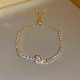 Square Halo Tennis Bracelet