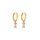 Pink Huggie Earrings