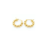 Gold Bead Hoop Earrings