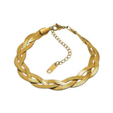 Gold Snakeskin Twist Bracelet