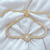 Diamond Halo Tennis Bracelet