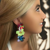Neon Flower Earrings