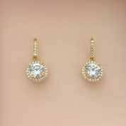 Dainty diamond earrings 