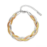 Snakeskin Twist Bracelet Mixed Metal