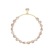 Pearl bracelet with gold accents 