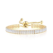 Gold bracelet with crystals 