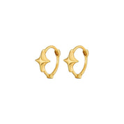 Gold star huggie earrings 