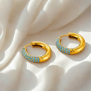 Turquoise hoop earrings