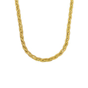 Gold snakeskin twist necklace 