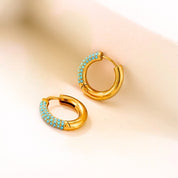 Turquoise hoop earrings