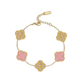 Pink Clover Bracelet