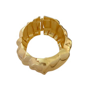 Chunky gold wave bangle 