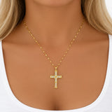 XO Cross Necklace | Gold
