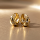 Chunky Gold Star Huggie Hoops