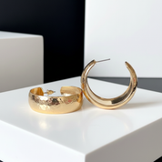 Chunky Gold Hoop Earrings - Product Image 5