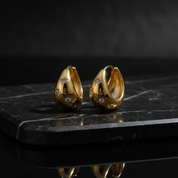 Chunky Gold Star Huggie Hoops - Square Product Image