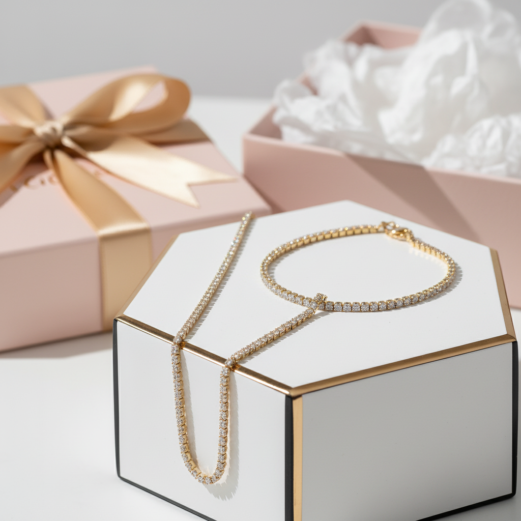 Dainty Tennis Set Complete Bundle with Both Pieces
