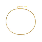 14K Gold Twist Necklace 