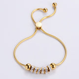 Gold Diamond Love Ring Bracelet