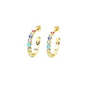 Colourful evil eye earrings 