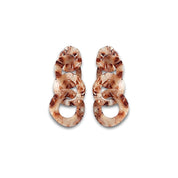 Brown marble earrings 